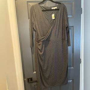 NWT Loft XXL gray work dress